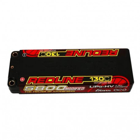 Gens ace Redline Series LiPo Battery 5800mAh 7.6V 130C 2S1P HC65