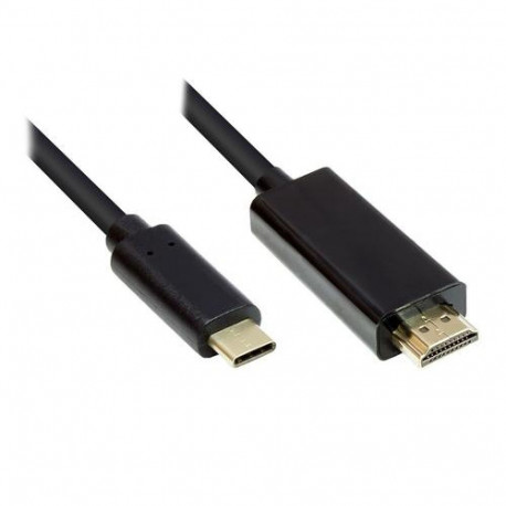 Alcasa GC-M0100 video cable adapter 1 m HDMI Type A (Standard) USB Type-C Black
