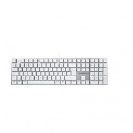 CHERRY KC 200 MX keyboard Universal USB QWERTZ German Silver, White