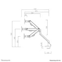 Neomounts FPMA-D750DWHITE2 Monitor arm 10-32&quot; - gas spring - Topfix - 180°-stop