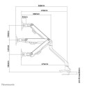 Neomounts FPMA-D750SILVER Monitor arm 10-32&quot; - gas spring - Topfix