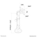 Neomounts FPMA-D025SILVER Monitor arm 10-30&quot; - tiltable