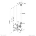 Neomounts FPMA-C100WHITE Monitor/TV mount ceiling 10-30&quot; - h 79-129 cm