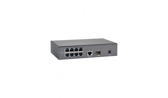 LevelOne 10-Port Fast Ethernet PoE Switch, 1 x Gigabit RJ45, 1 x Gigabit SFP, 8 PoE Outputs, 90W