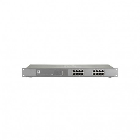 LevelOne 16-Port Fast Ethernet PoE Switch, 802.3at/af PoE, 150W