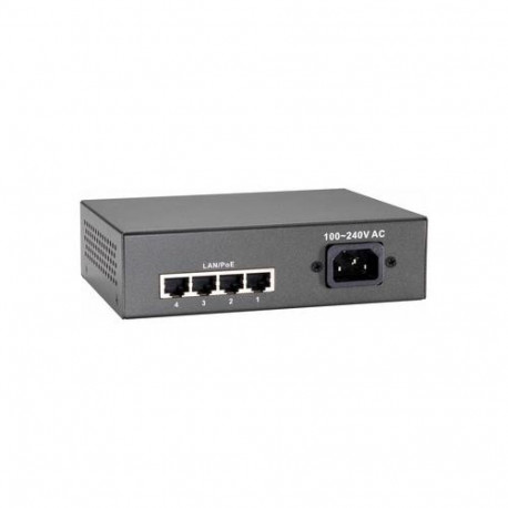 LevelOne 5-Port Fast Ethernet PoE Switch, 802.3at/af PoE, 4 PoE Outputs, 65W