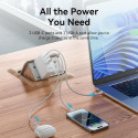 Vention 3-Port USB (C+C+A) GaN Charger (100W/100W/30W) EU-Plug White