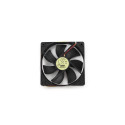 Gembird FANCASE3 computer cooling system Computer case Fan 12 cm Black