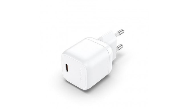 Vention 1-port USB-C GaN Charger(30W) EU-Plug White