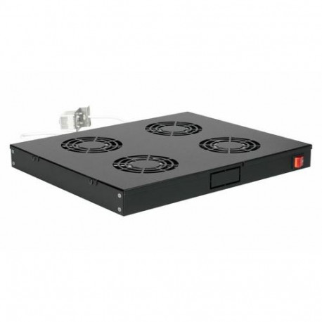 Equip Cooling Fans 19', 1U, 4FANS, RAL9005 Black