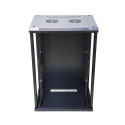 Extralink Rackmount cabinet 15U 600x450 Black wall mounted