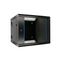 Extralink Rackmount cabinet 12U 600x600 AZH Black wall mounted, swing type