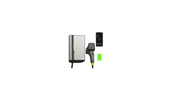 Green Cell GC EVGC021B2250 - Wallbox, 3,6 - 22 KW, 5 m, NFC Grey Aluminium Wall Built-in display LED