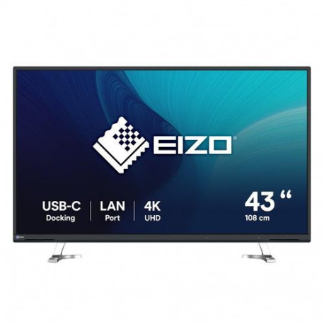 EIZO FlexScan EV4340X-BK computer monitor 108 cm (42.5") 3840 x 2160 pixels 4K Ultra HD LCD Bla