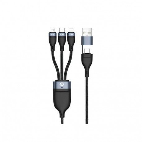 Conceptronic ETTA05B15 USB 3-in-1 PD 3.0 60W Charging Cable 1.5M, 20V 3A, 480Mbps