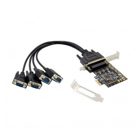Conceptronic 4-Port DB9 RS232 Serial PCIe Card