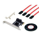 Conceptronic EMRICK 4-Port SATA PCIe Adapter with SATA Cables