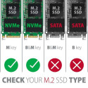 Axagon EEM2-GTR SuperSpeed+ USB-C - NVMe M.2 THIN RIB box