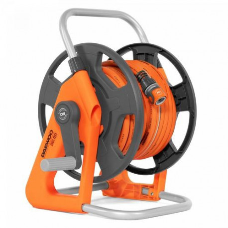 Daewoo DWR1121 garden hose reel Ground-standing reel Manual Black, Orange
