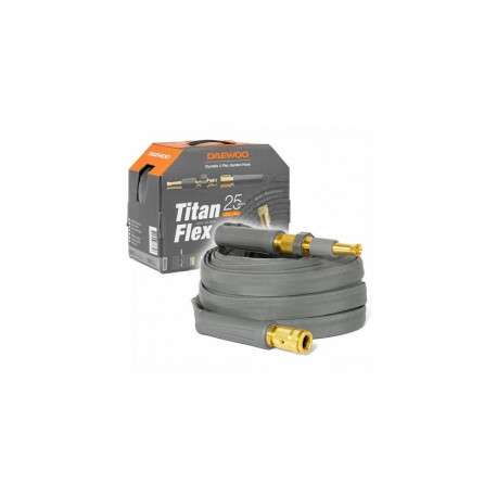 Daewoo DWH9124 garden hose 25 m Metal, Polyvinyl chloride (PVC), Textile Grey