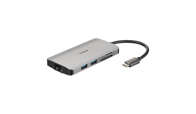 D-Link 8-in-1 USB-C Hub with HDMI/Ethernet/Card Reader/Power Delivery