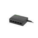 Lanberg DSP1-1005 network switch Unmanaged Gigabit Ethernet (10/100/1000) Black, Grey