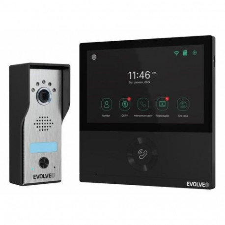 Evolveo DoorPhone DPAHD7B video intercom system 2 MP 17.8 cm (7") Black, Stainless steel