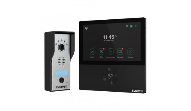 Evolveo DoorPhone DPAHD7B video intercom system 2 MP 17.8 cm (7&quot;) Black, Stainless steel