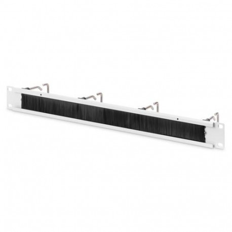 Digitus Cable Management Panel with Steel Rings and Brush Strip for 482.6 mm (19") Cabinets, 1U