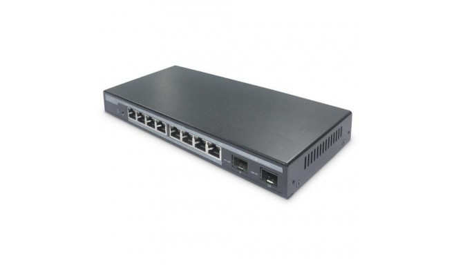 Digitus 8-Port Gigabit PoE Networkswitch, Desktop, L2 managed, 2 Uplinkports, SFP, 86 W, af/at
