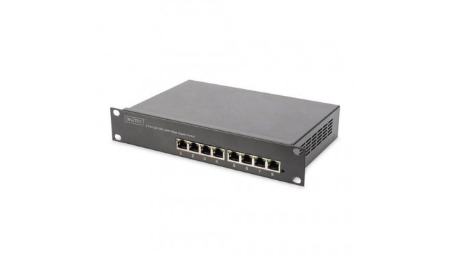 Digitus 8-Port Gigabit PoE Networkswitch, 10 Zoll, L2 managed, 80 W, af/at