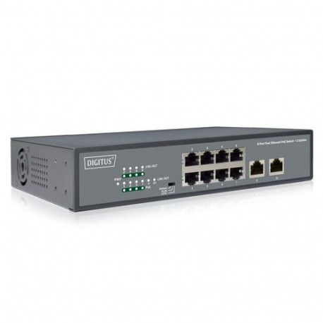 Digitus DN-95323-1 network switch Unmanaged Fast Ethernet (10/100) Power over Ethernet (PoE) Grey
