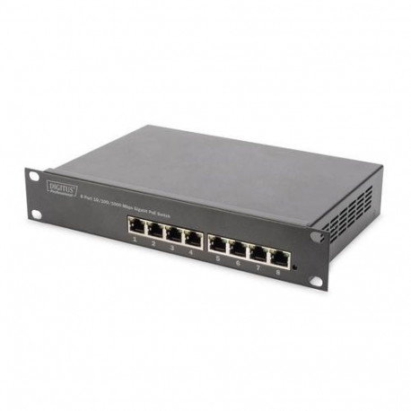 Digitus 10" Gigabit 8-Port Unmanaged PoE+ Switch