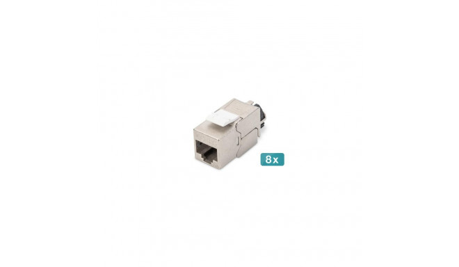 Digitus CAT 6A Keystone module, shielded with intelligent cable manager - 8 pcs.