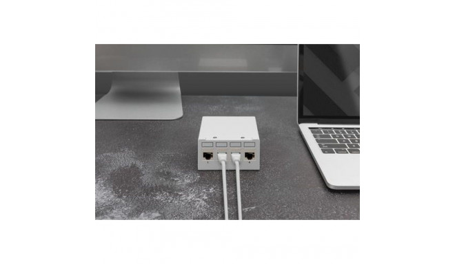 Digitus CAT 6A Keystone module, shielded with intelligent cable manager - 4 pcs.