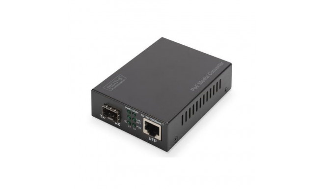 Digitus Gigabit PoE media converter, RJ45 / SFP, PSE
