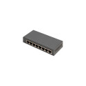 Digitus 8-port Gigabit switch, desktop, unmanaged, metal housing