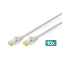 Digitus CAT 6A S/FTP patch cord, 10 pieces