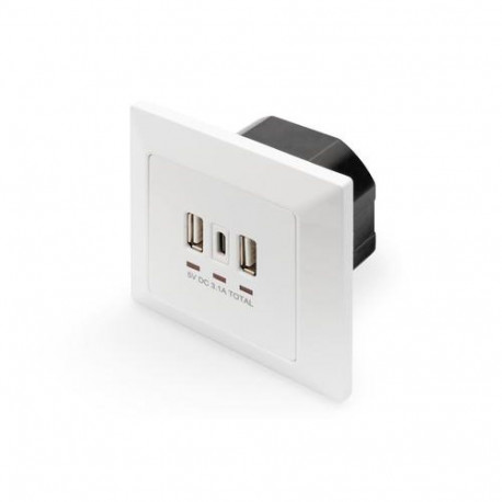 Digitus Socket with USB A &amp; USB-C™ Ports, flush mounted