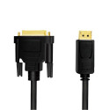 LogiLink CV0131 video cable adapter 2 m DisplayPort DVI Black