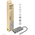 CLUB3D Type-C 8-in-1 hub with 2x HDMI, 2x USB-A, RJ45, SD/ Micro SD card slots and USB Type-C female