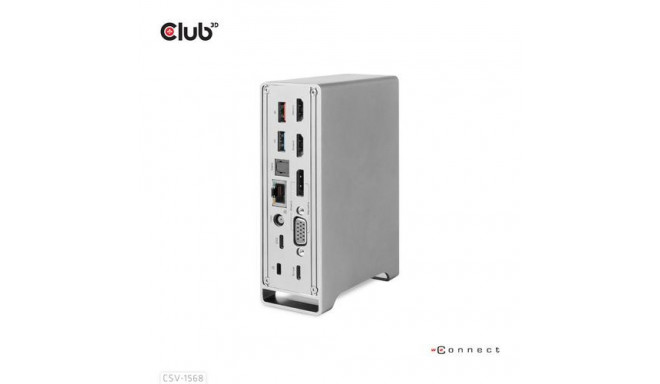 CLUB3D Docking station(Metal casing)1x USB Gen2 Type-C Female (data) 2x USB Gen2 Type-A Female 1x US