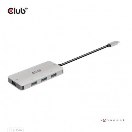 CLUB3D 4-Port USB-A Hub for USB-C – 10Gbps Fast Transfer