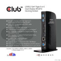 CLUB3D USB3.2 Gen1 Type A or C Dual Display 4K60Hz Docking Station DisplayLink® Certified