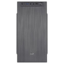Aerocool CS108BKV1 Compact Micro ATX PC Case Aluminium Brushed 80cm Fan Black