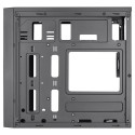 Aerocool CS108BKV1 Compact Micro ATX PC Case Aluminium Brushed 80cm Fan Black
