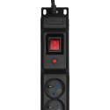 Activejet COMBO 12 socket power strip 3m black
