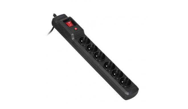 Activejet COMBO 6GN 5M black power strip with cord