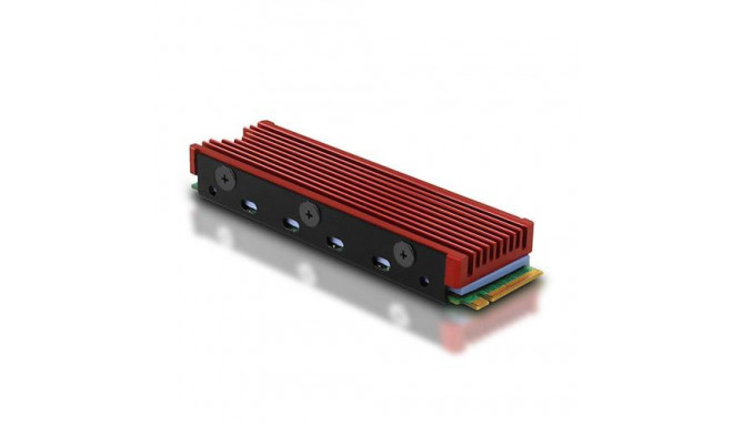 Axagon CLR-M2 computer cooling system M.2 NVMe SSD, Solid-state drive Heatsink/Radiator Black, Red 1