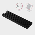 Axagon CLR-M2L6 computer cooling system M.2 NVMe SSD, Solid-state drive Heatsink/Radiatior Black 1 p